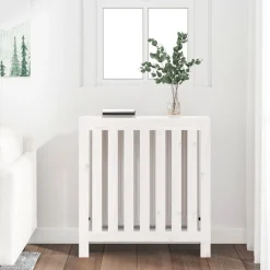 vidaXL Radiatorombouw 79,5x19x84 cm massief grenenhout wit