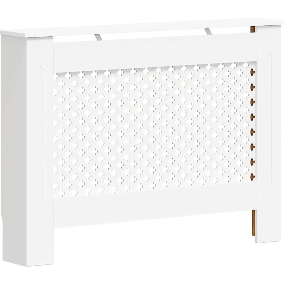 vidaXL Radiatorombouw 112x19x81,5 cm MDF wit
