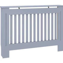 vidaXL Radiatorombouw 112x19x81,5 cm MDF grijs