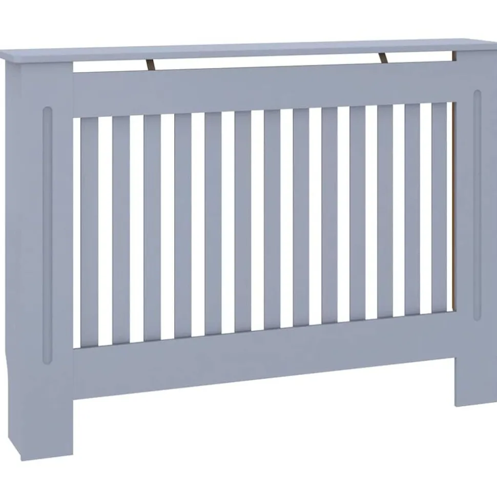 vidaXL Radiatorombouw 112x19x81,5 cm MDF grijs