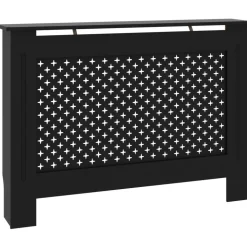 vidaXL Radiatorombouw 112x19x81,5 cm MDF zwart
