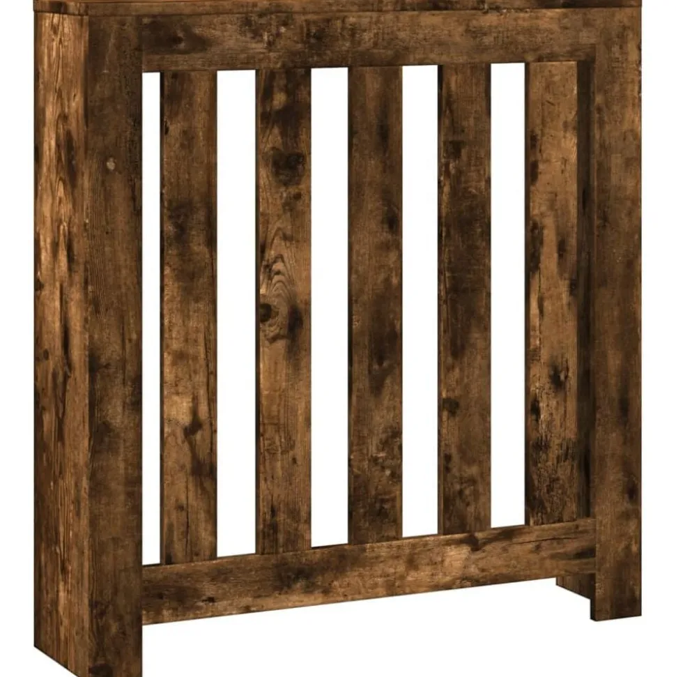 vidaXL Radiatorombouw 78x20x82 cm bewerkt hout gerookt eikenkleurig