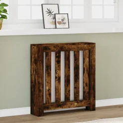 vidaXL Radiatorombouw 78x20x82 cm bewerkt hout gerookt eikenkleurig