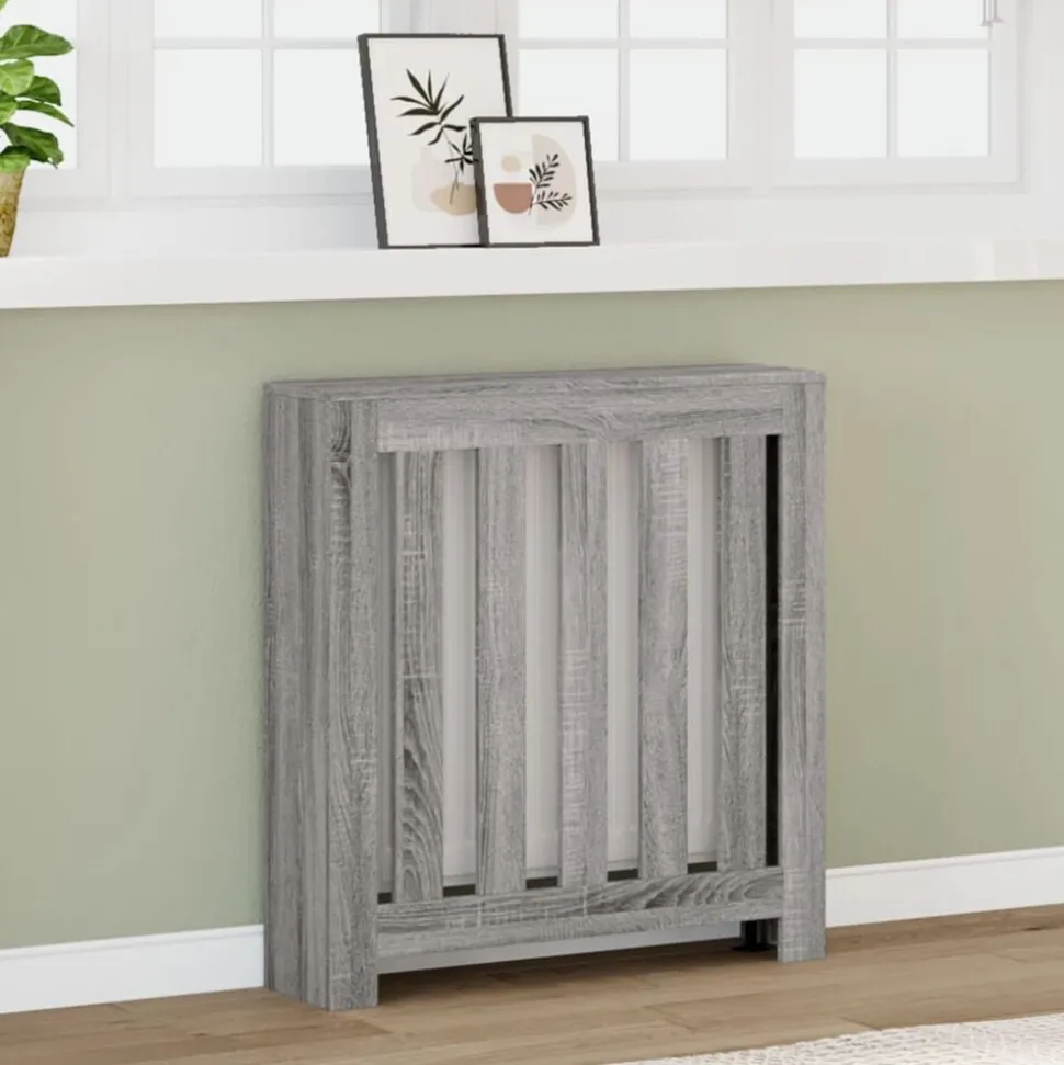 vidaXL Radiatorombouw 78x20x82 cm bewerkt hout grijs sonoma eikenkleur