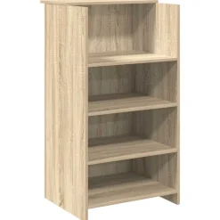 vidaXL Receptiebalie Sonoma Eiken 55x50x103,5 cm Bewerkt Hout