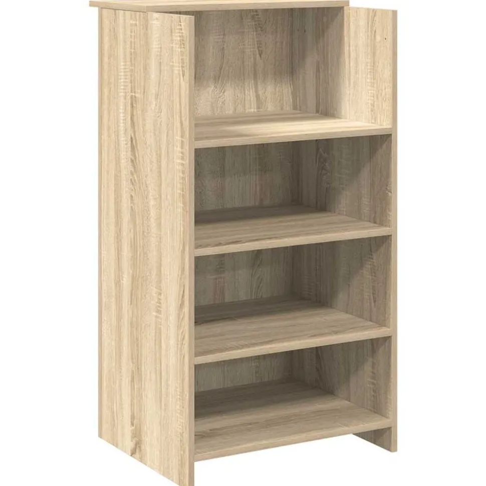 vidaXL Receptiebalie Sonoma Eiken 55x50x103,5 cm Bewerkt Hout