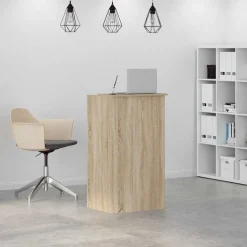 vidaXL Receptiebalie Sonoma Eiken 55x50x103,5 cm Bewerkt Hout