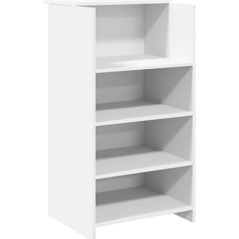vidaXL Receptiebalie wit 55x50x103,5 cm bewerkt hout