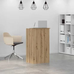 vidaXL Receptiebalie 55x50x103,5 cm bewerkt hout artisanaal eikenkleur