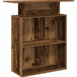 vidaXL Receptiebalie 100x40x104 cm bewerkt hout oud houtkleurig