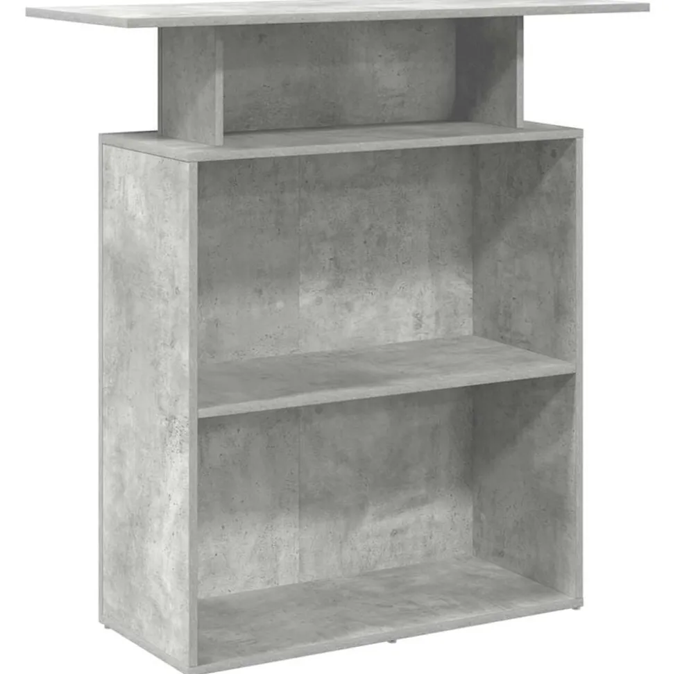 vidaXL Receptiebalie 100x40x104 cm bewerkt hout betongrijs