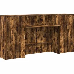 vidaXL Receptiebalie 200x50x103,5 cm bewerkt hout gerookt eikenkleurig