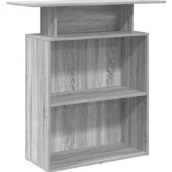 vidaXL Receptiebalie 100x40x104 cm bewerkt hout grijs sonoma eiken