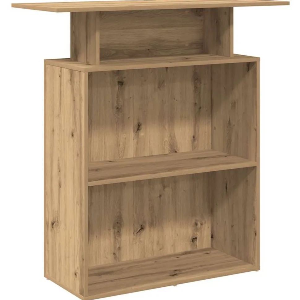 vidaXL Receptiebalie 100x40x104 cm bewerkt hout artisanaal eikenkleur