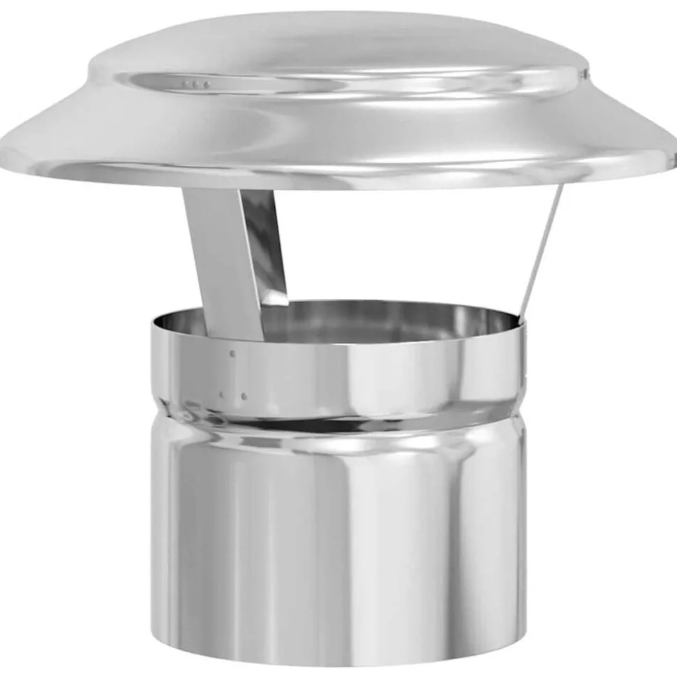 vidaXL Regenbescherming voor Schoorsteen Zilver 20 x 20 x 18 cm