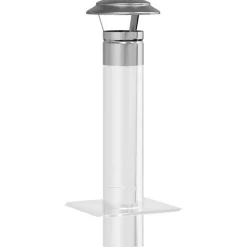 vidaXL Regenbescherming voor Schoorsteen Zilver 20 x 20 x 18 cm