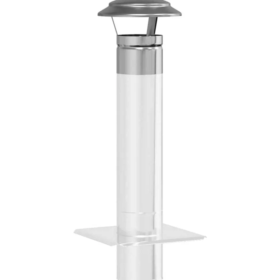 vidaXL Regenbescherming voor Schoorsteen Zilver 20 x 20 x 18 cm