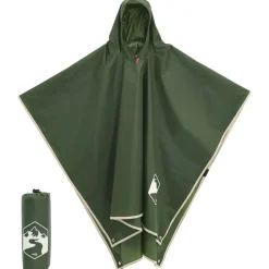 vidaXL Regenponcho met capuchon 2-in-1 ontwerp 223x145 cm groen