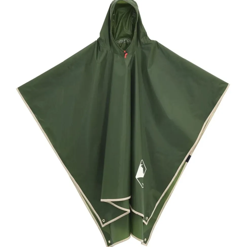 vidaXL Regenponcho met capuchon 2-in-1 ontwerp 223x145 cm groen