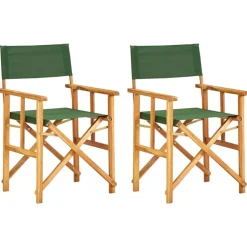 vidaXL Regisseursstoelen 2 st massief acaciahout groen