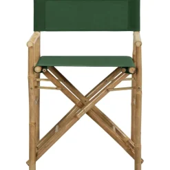 vidaXL Regisseursstoelen 2 st inklapbaar groen bamboe en stof