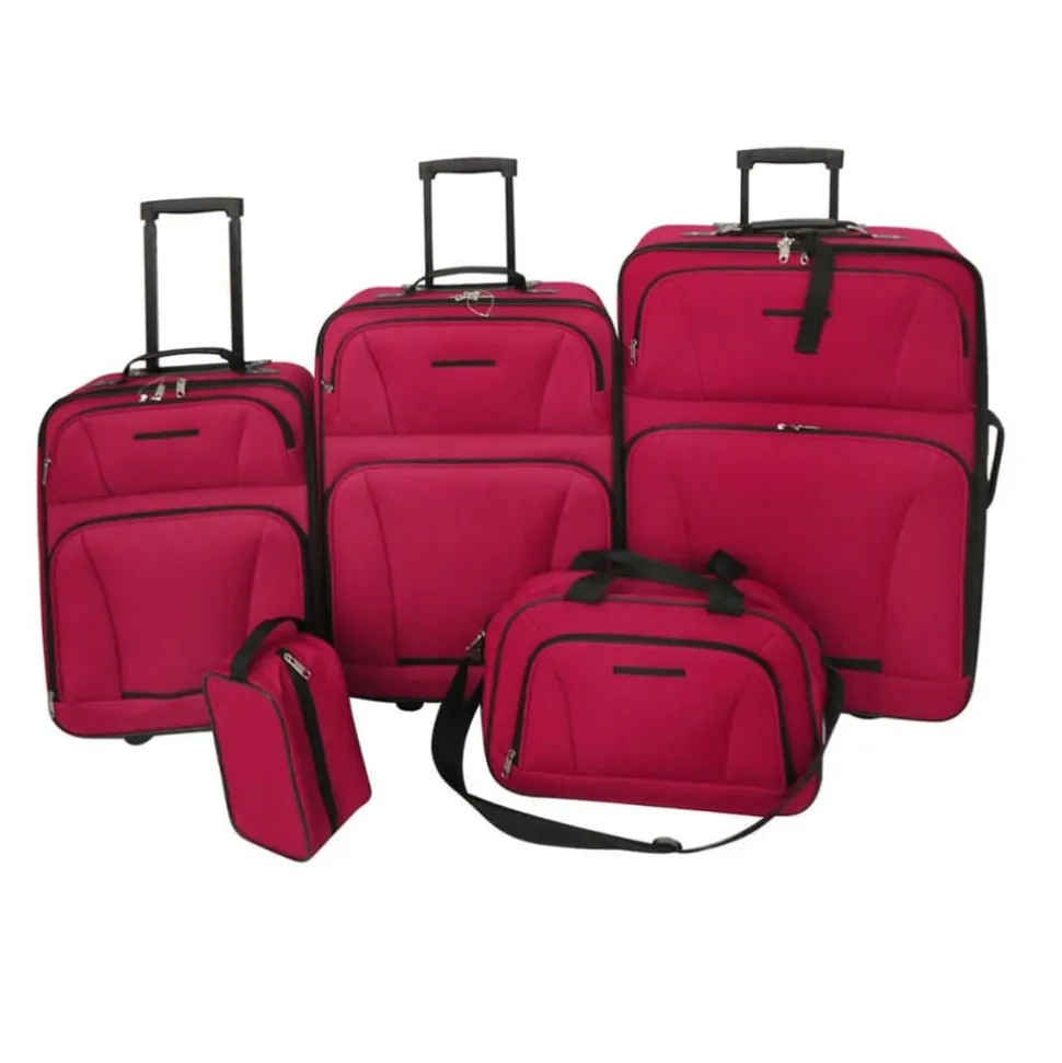 vidaXL Reisbagage set rood 5-delig