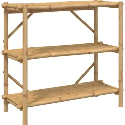 vidaXL Rek 3-laags 100x40x90 cm bamboe