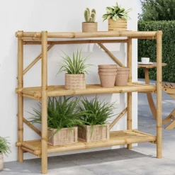 vidaXL Rek 3-laags 100x40x90 cm bamboe
