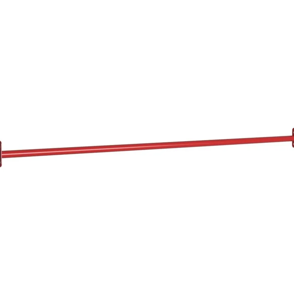vidaXL Rekstok 125 cm staal rood