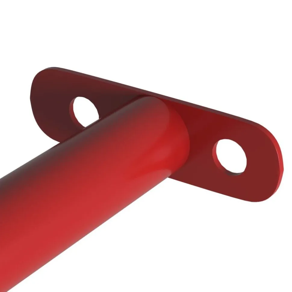 vidaXL Rekstok 125 cm staal rood