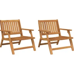 vidaXL Relaxbank 2 pcs Bruin Massief Acaciahout