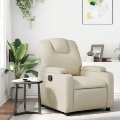 vidaXL Relaxfauteuil Crème Kunstleer