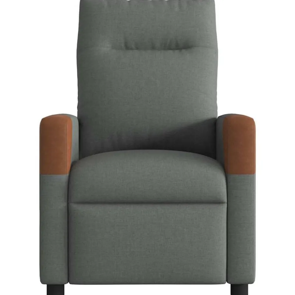 vidaXL Relaxfauteuil Donkergrijze Stof