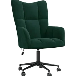 vidaXL Relaxstoel fluweel donkergoen