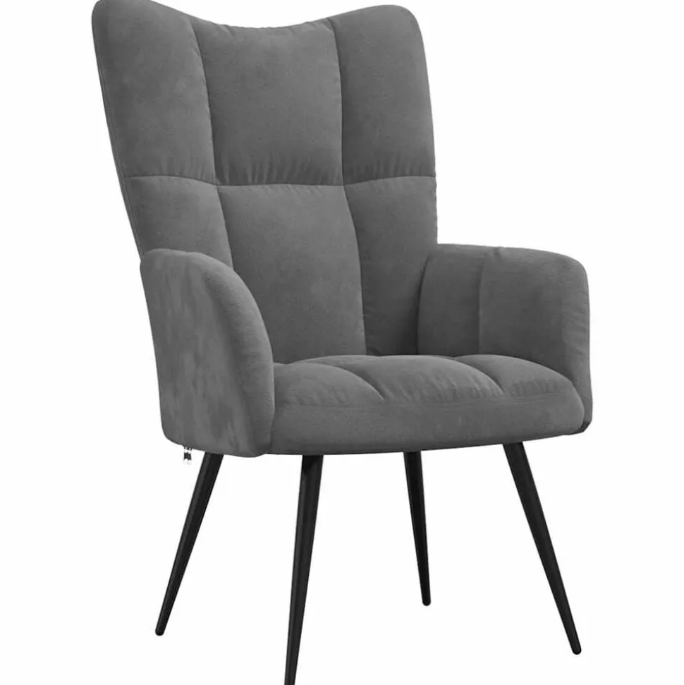 vidaXL Relaxstoel fluweel donkergrijs
