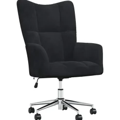 vidaXL Relaxstoel fluweel zwart