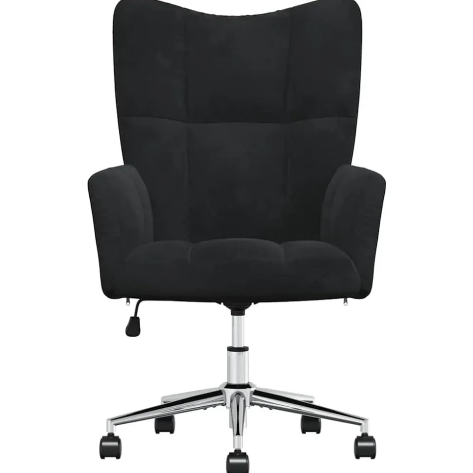 vidaXL Relaxstoel fluweel zwart