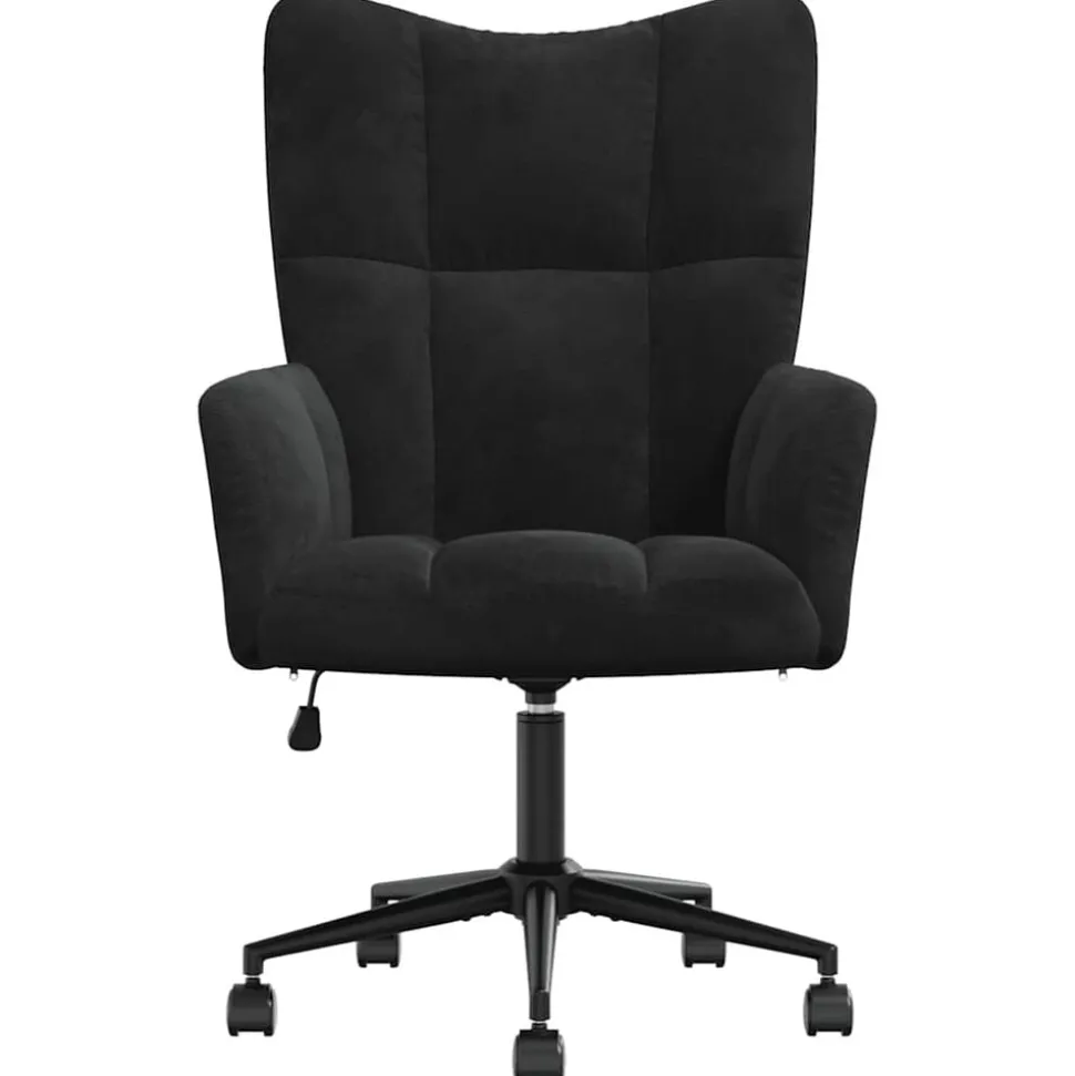 vidaXL Relaxstoel fluweel zwart