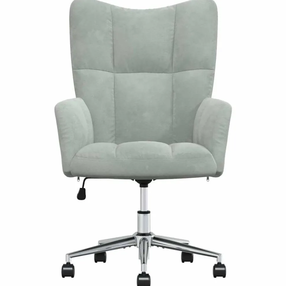 vidaXL Relaxstoel fluweel lichtgrijs