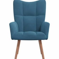 vidaXL Relaxstoel fluweel blauw