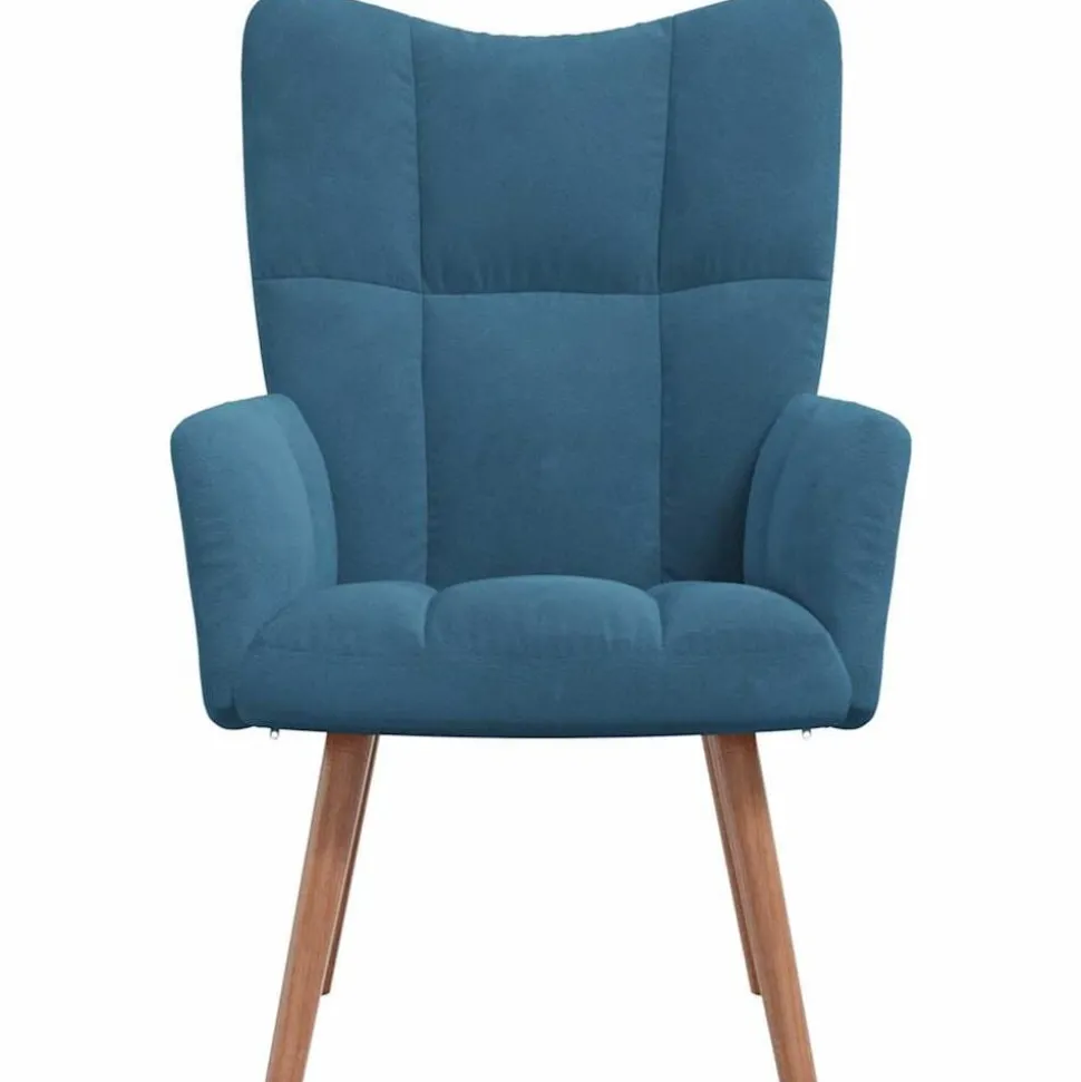 vidaXL Relaxstoel fluweel blauw