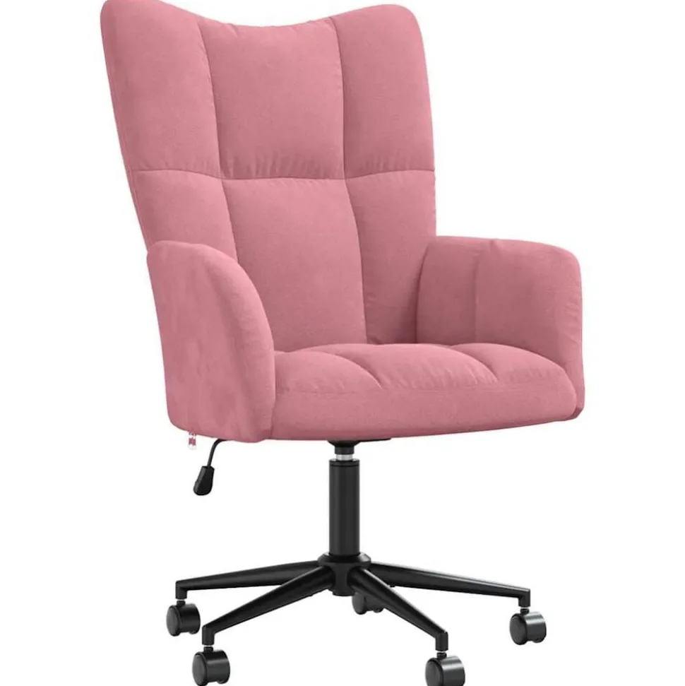 vidaXL Relaxstoel fluweel roze