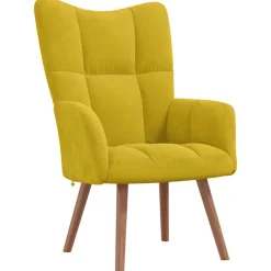 vidaXL Relaxstoel fluweel mosterdgeel