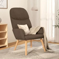 vidaXL Relaxstoel stof taupe