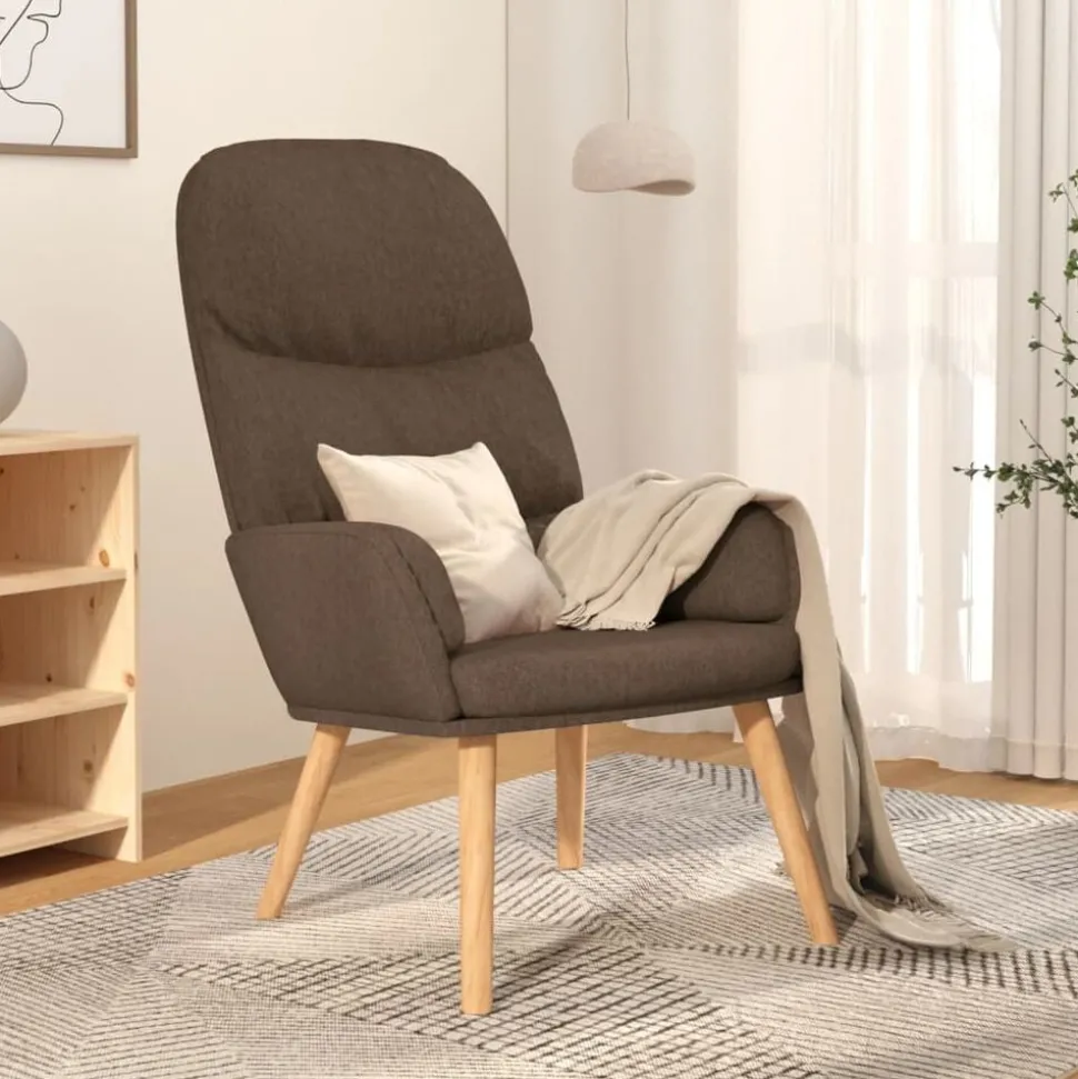 vidaXL Relaxstoel stof taupe