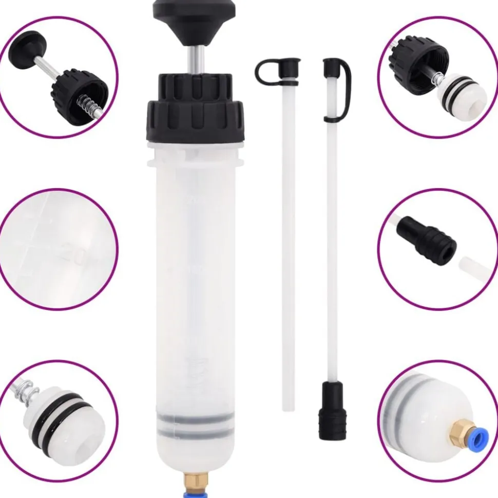 vidaXL Remontluchter 0,2 L wit en zwart