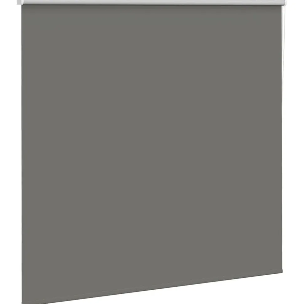 vidaXL Rolgordijn verduisterend 145x130 cm stofbreedte 141,6 cm grijs