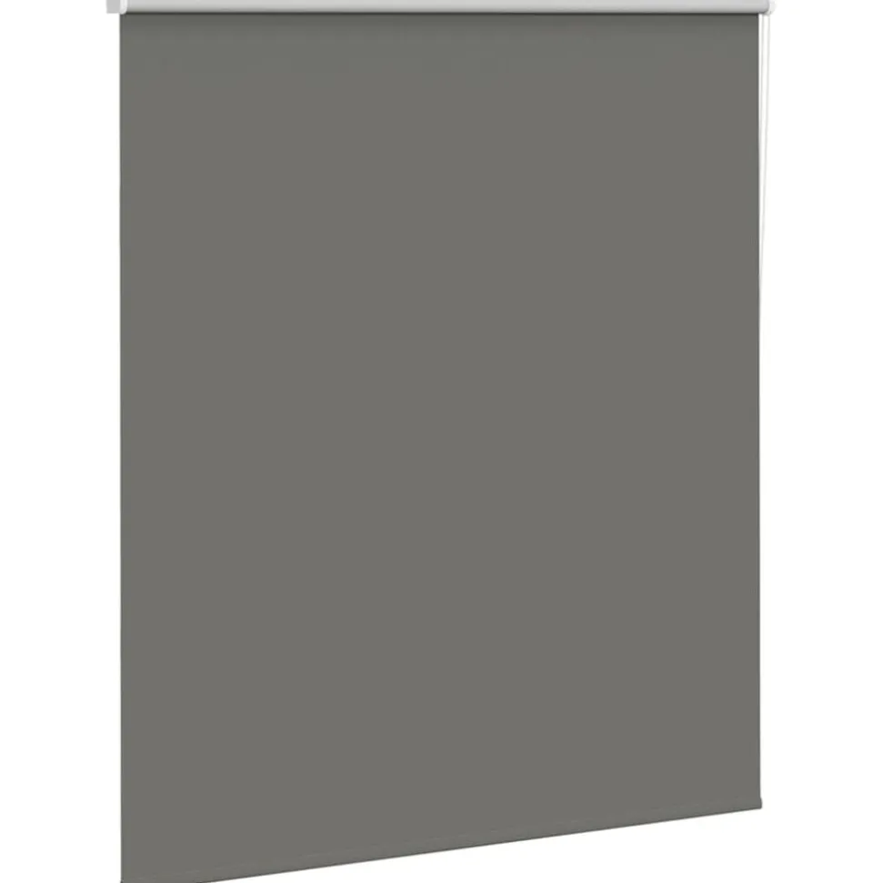 vidaXL Rolgordijn verduisterend 120x130 cm stofbreedte 116,6 cm grijs