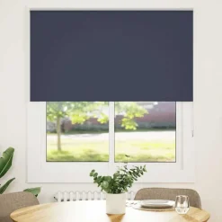 vidaXL Rolgordijn verduisterend 120x130 cm stofbreedte 116,6 cm blauw