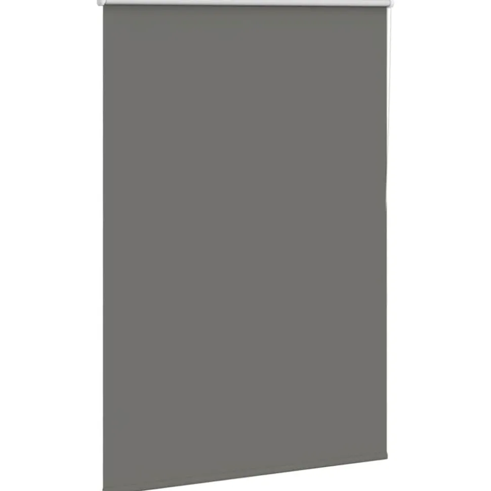 vidaXL Rolgordijn verduisterend 110x130 cm stofbreedte 105,7 cm grijs